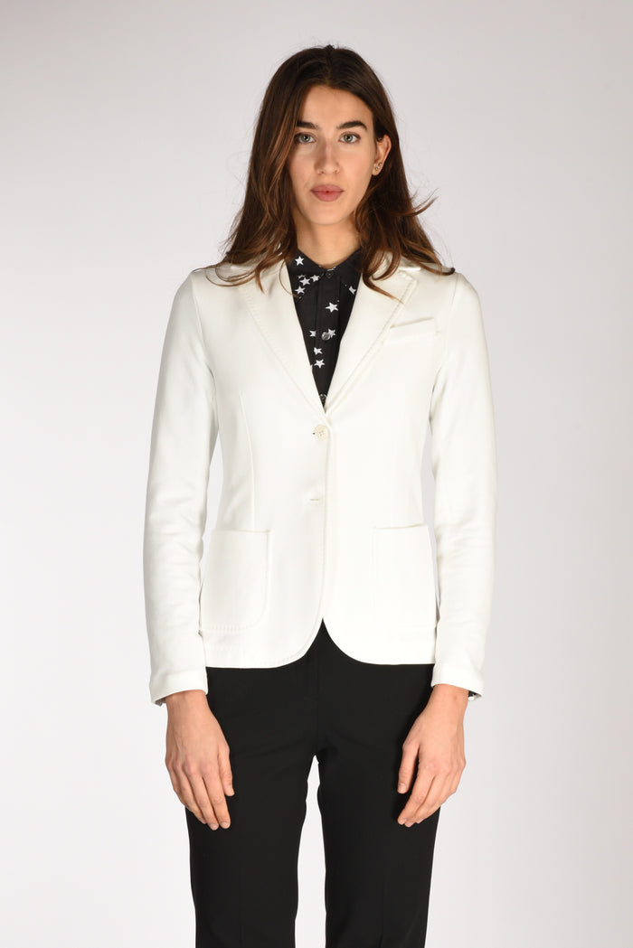 Circolo 1901 Blazer Monopetto Bianco Latte Donna - 2