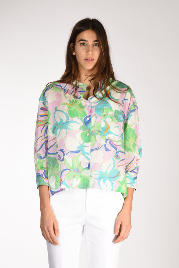 Robert Friedman Camicia Keal Verde/multicolor Donna-2