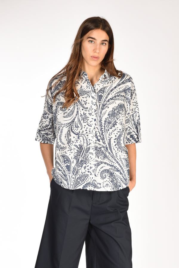 Robert Friedman Camicia Bianca Bianco/blu Donna