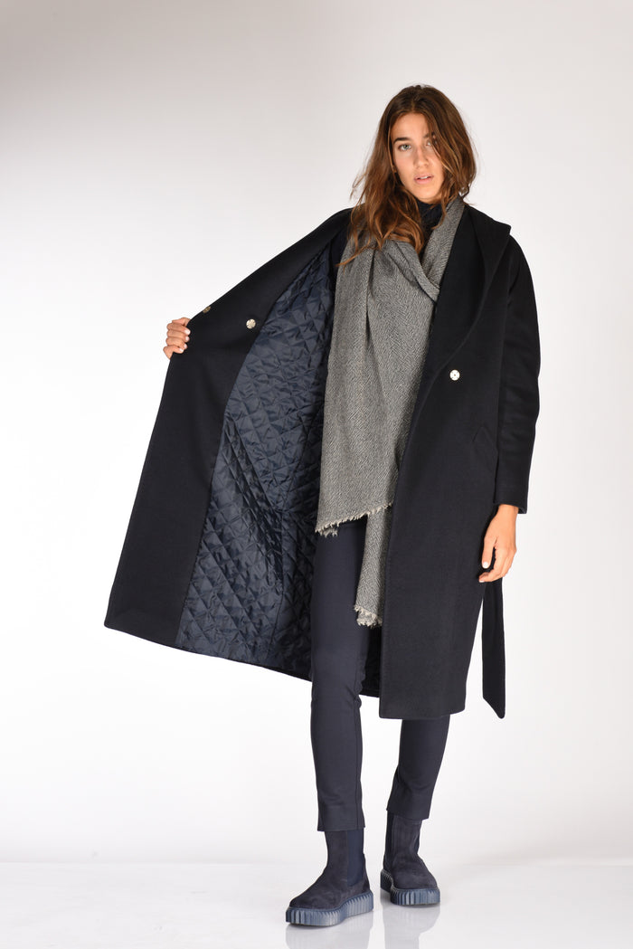 Five Cappotto Blu Donna - 6