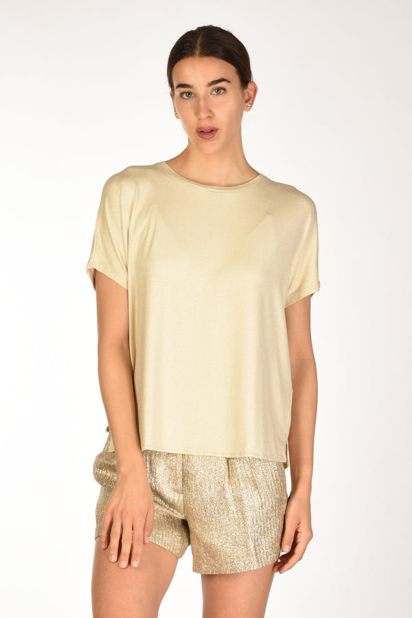 Majestic Filatures Paris Maglia Metalliz Oro Donna