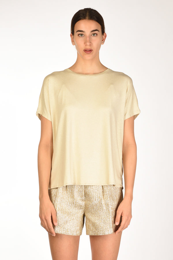 Majestic Filatures Paris Maglia Metalliz Oro Donna-2