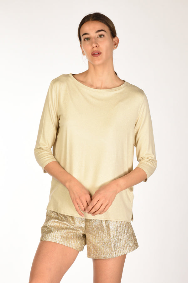 Majestic Filatures Paris Maglia Metalliz Oro Donna