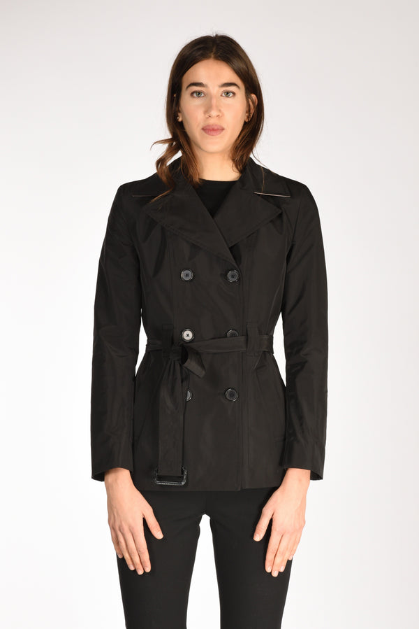 Five Trench Corto Nero Donna-2