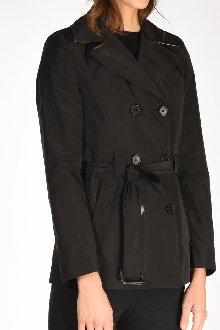 Five Trench Corto Nero Donna - 4