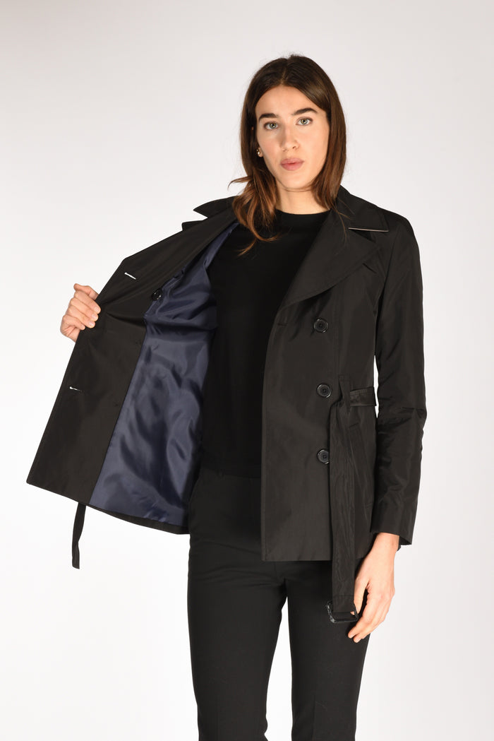 Five Trench Corto Nero Donna - 6