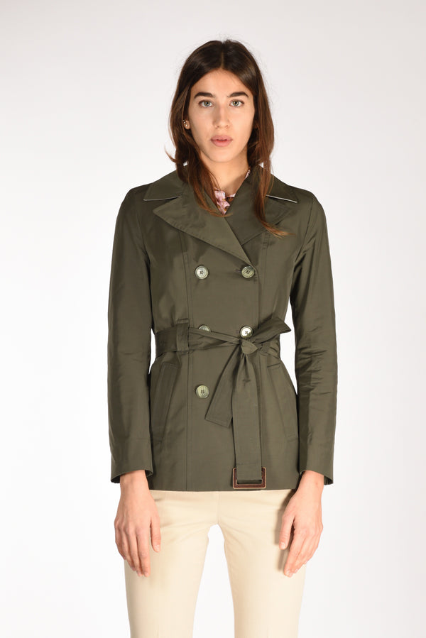 Five Trench Corto Verde Donna-2