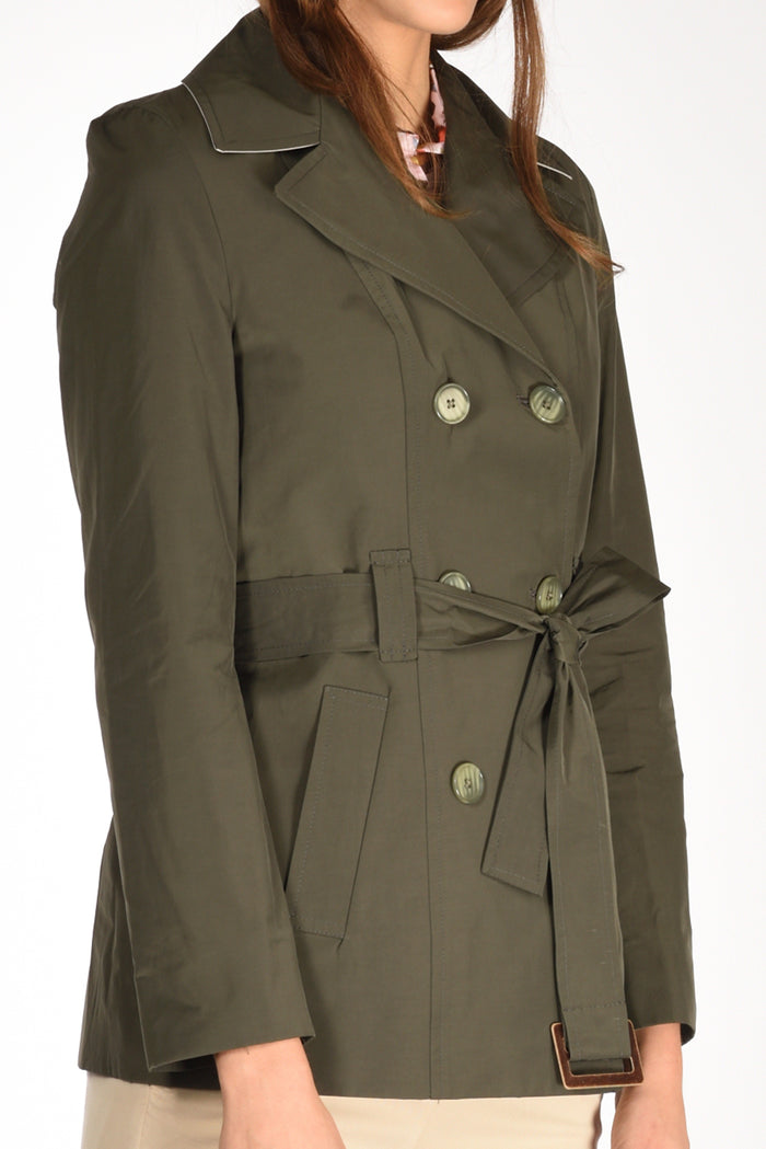 Five Trench Corto Verde Donna - 3