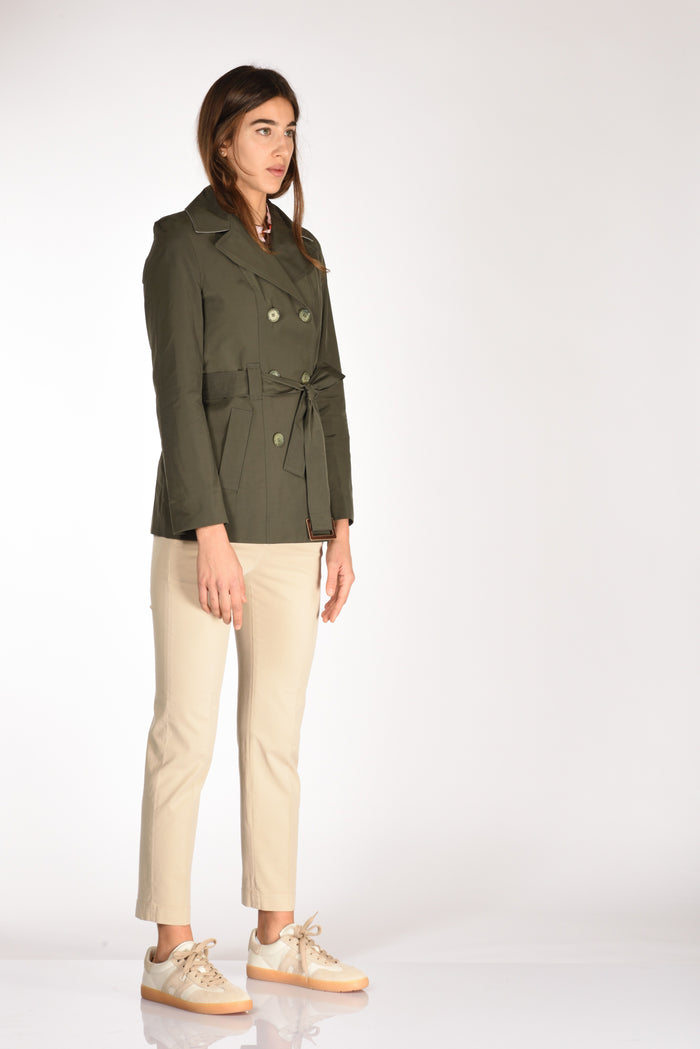 Five Trench Corto Verde Donna - 4