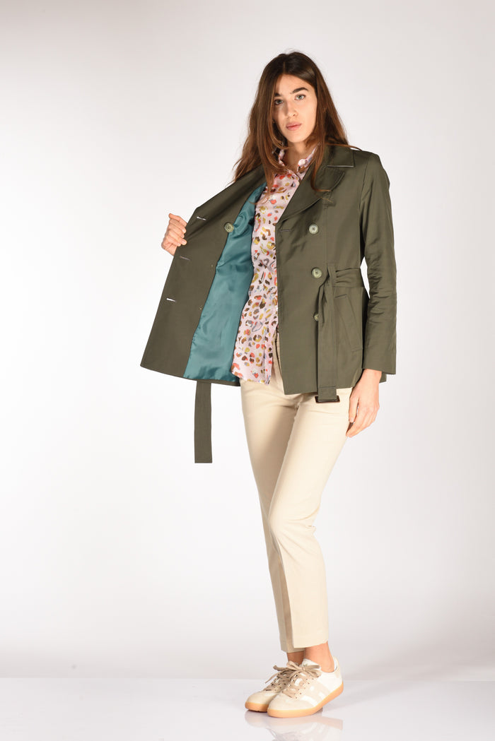 Five Trench Corto Verde Donna - 6