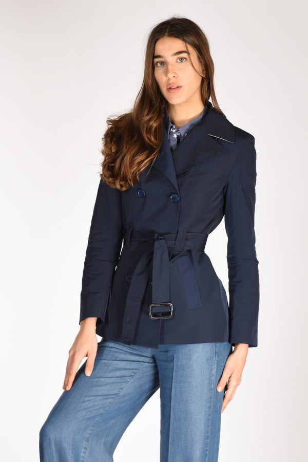 Five Trench Corto Blu Donna