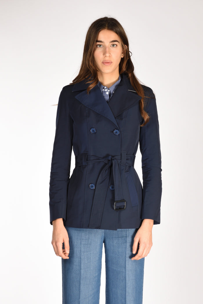 Five Trench Corto Blu Donna - 2