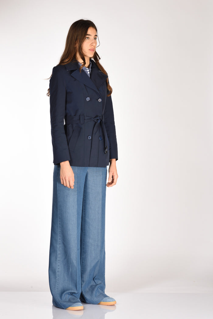 Five Trench Corto Blu Donna - 4