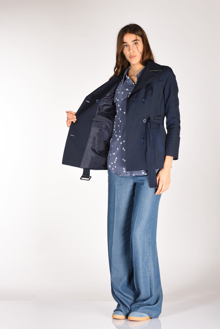 Five Trench Corto Blu Donna - 6