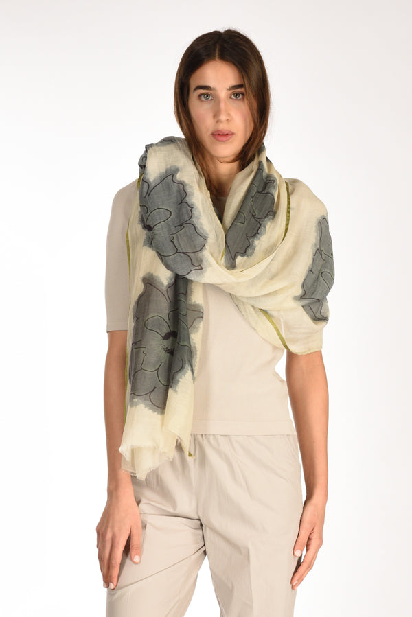 Jaitush Sciarpa Stampata Beige/grigio Donna