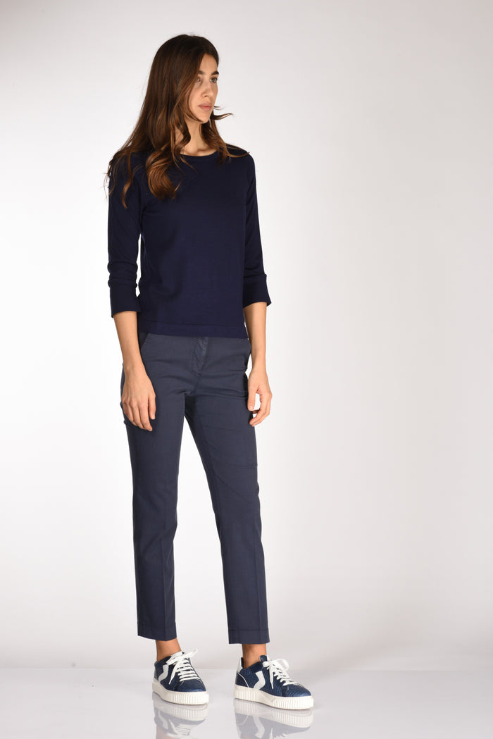 Allude Maglia Blu Donna - 4