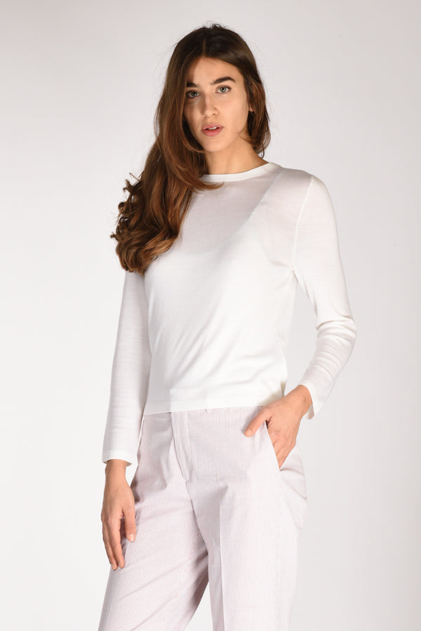 Allude Maglia Bianco Naturale Donna