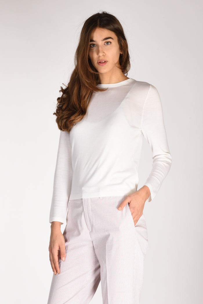 Allude Maglia Bianco Naturale Donna - 1