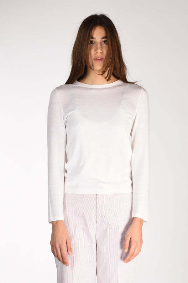 Allude Maglia Bianco Naturale Donna-2