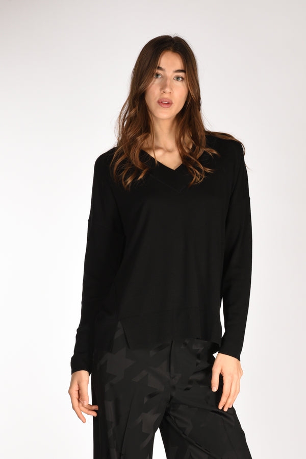 Allude Maglia V Nero Donna