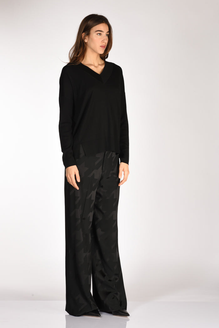 Allude Maglia V Nero Donna - 3