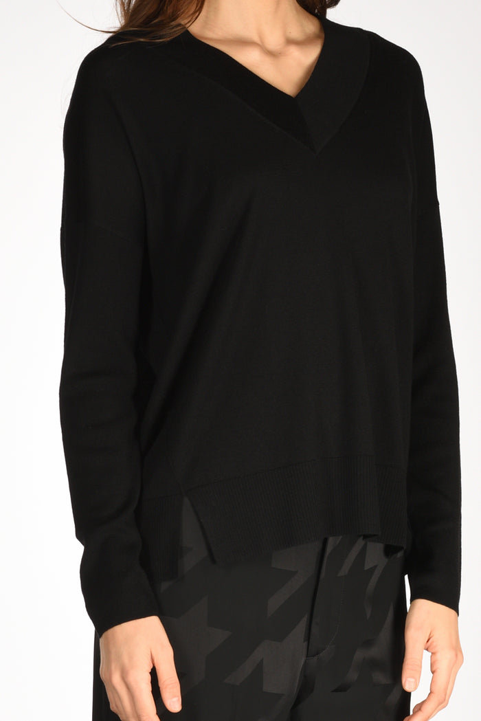 Allude Maglia V Nero Donna - 4