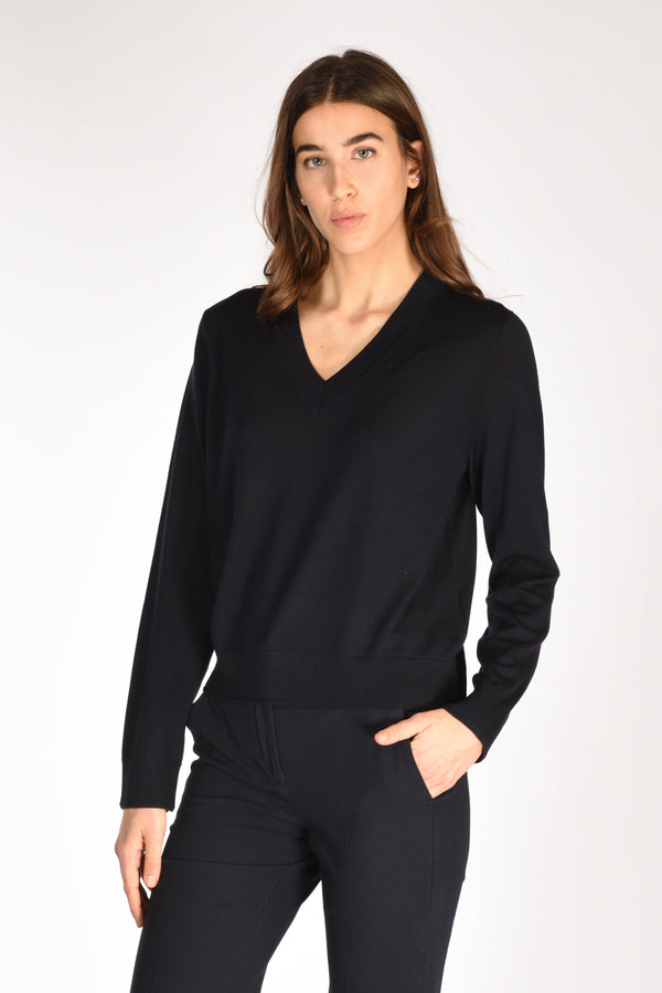 Allude Maglia V Blu Donna