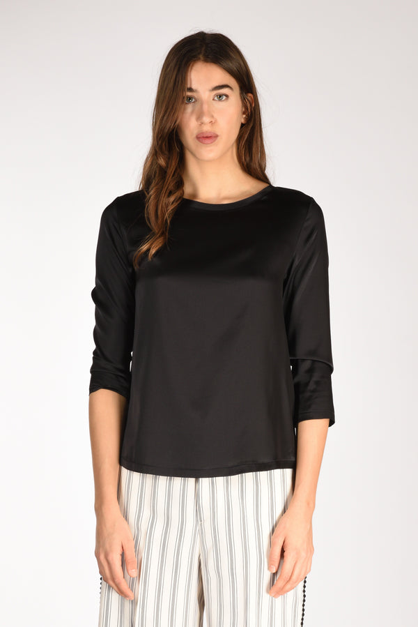 Shirt C Zero Tshirt Seta Nero Donna-2