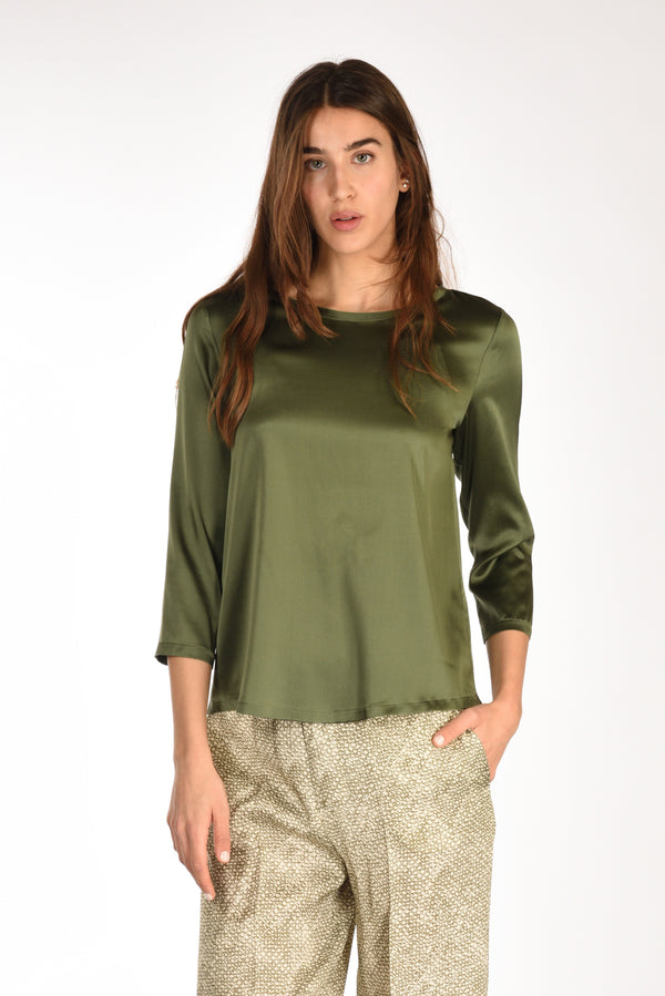 Shirt C Zero Tshirt Seta Verde Donna