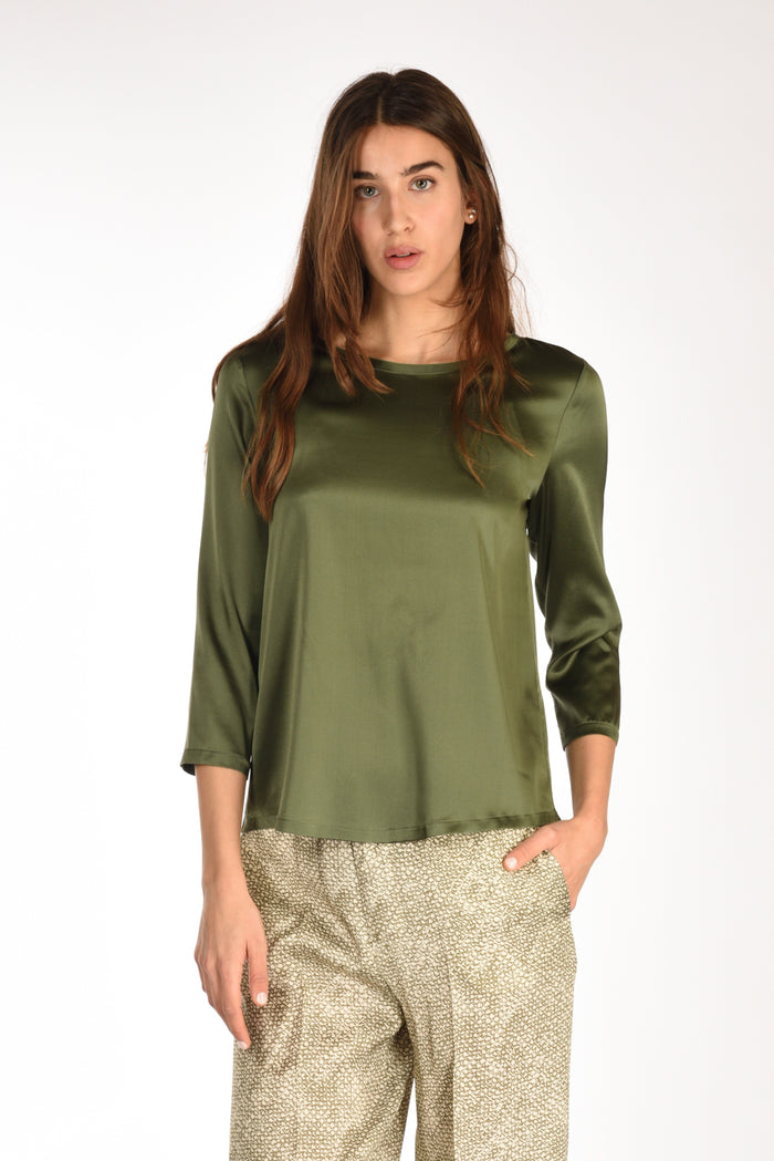 Shirt C Zero Tshirt Seta Verde Donna - 1