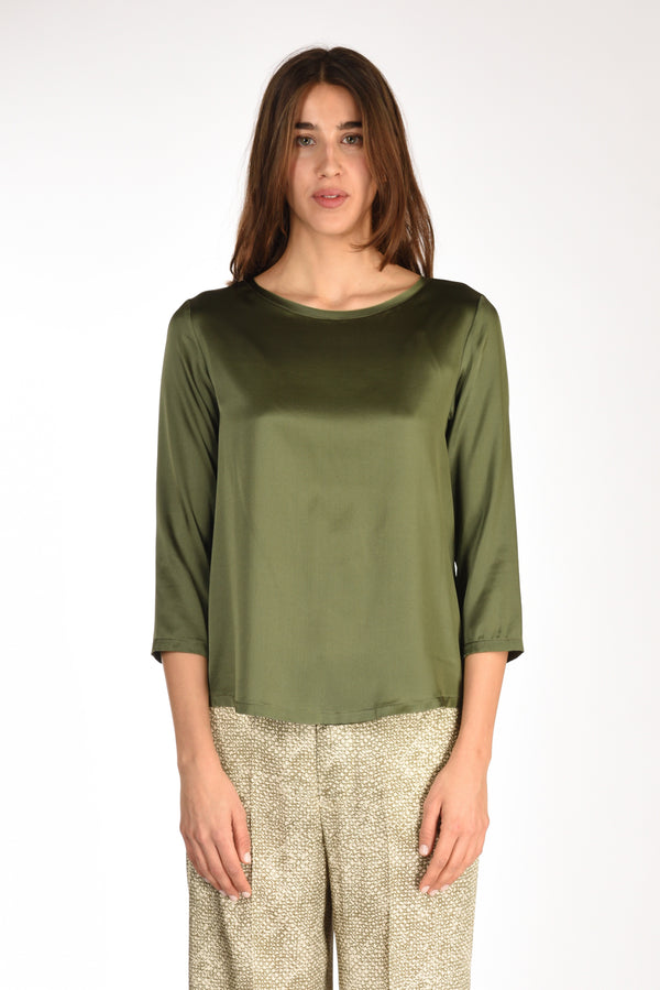 Shirt C Zero Tshirt Seta Verde Donna-2