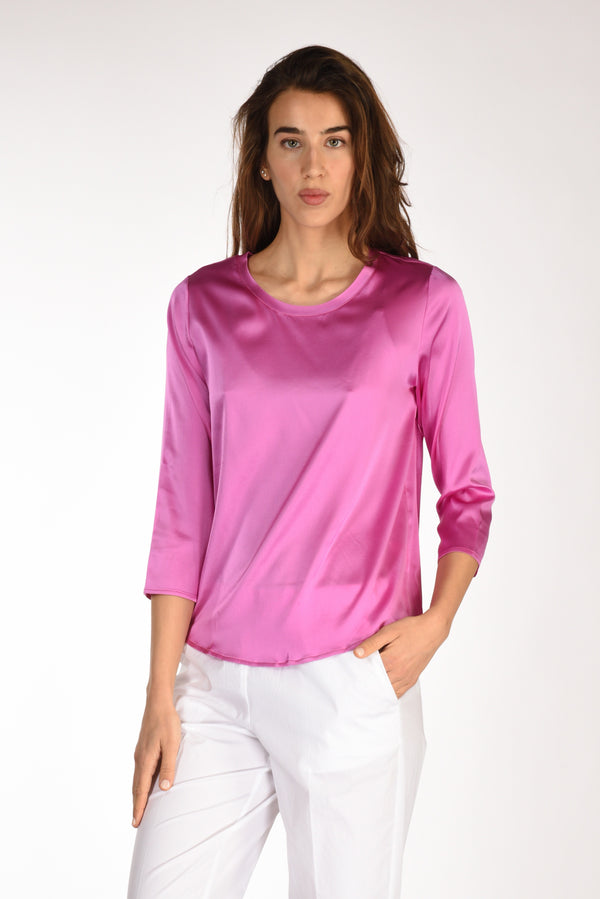 Shirt C Zero Tshirt Seta Rosa Scuro Donna