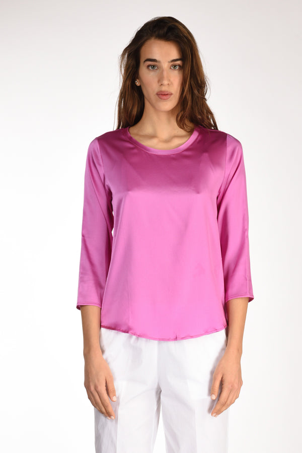 Shirt C Zero Tshirt Seta Rosa Scuro Donna-2