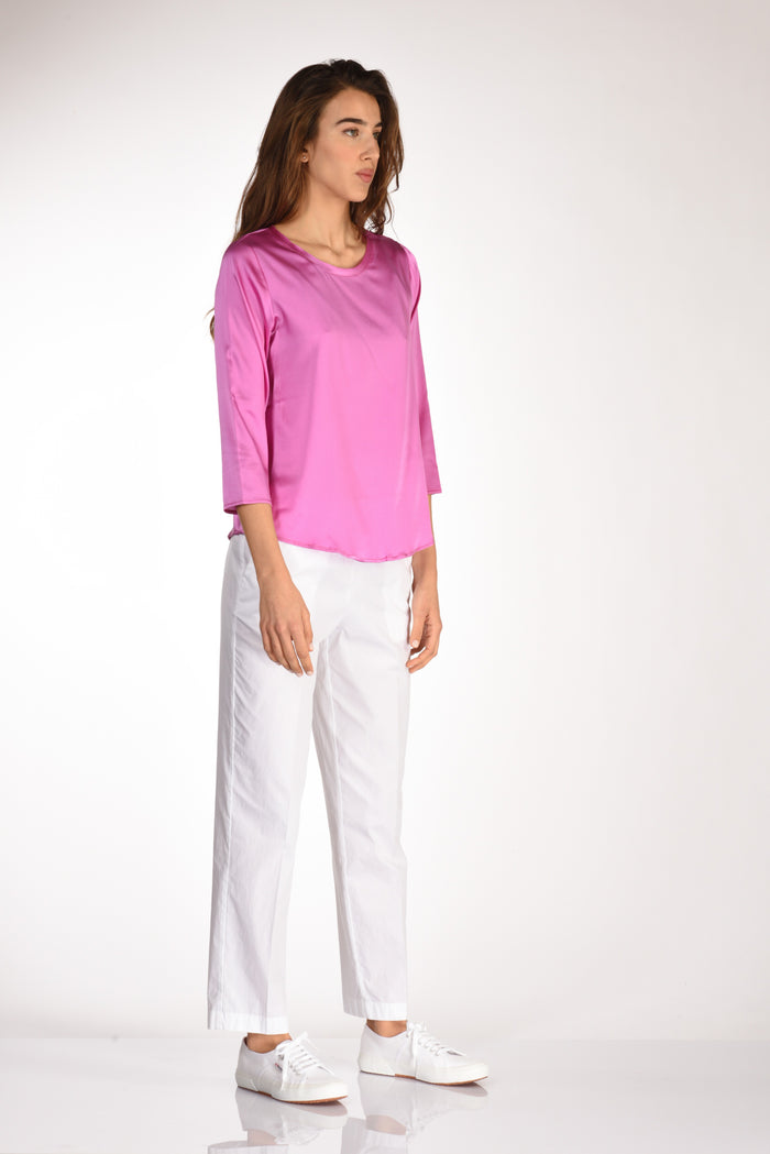 Shirt C Zero Tshirt Seta Rosa Scuro Donna - 4