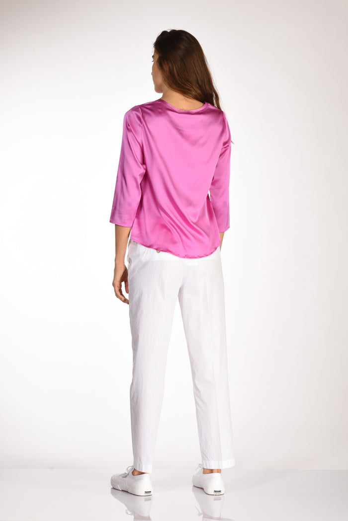 Shirt C Zero Tshirt Seta Rosa Scuro Donna - 5