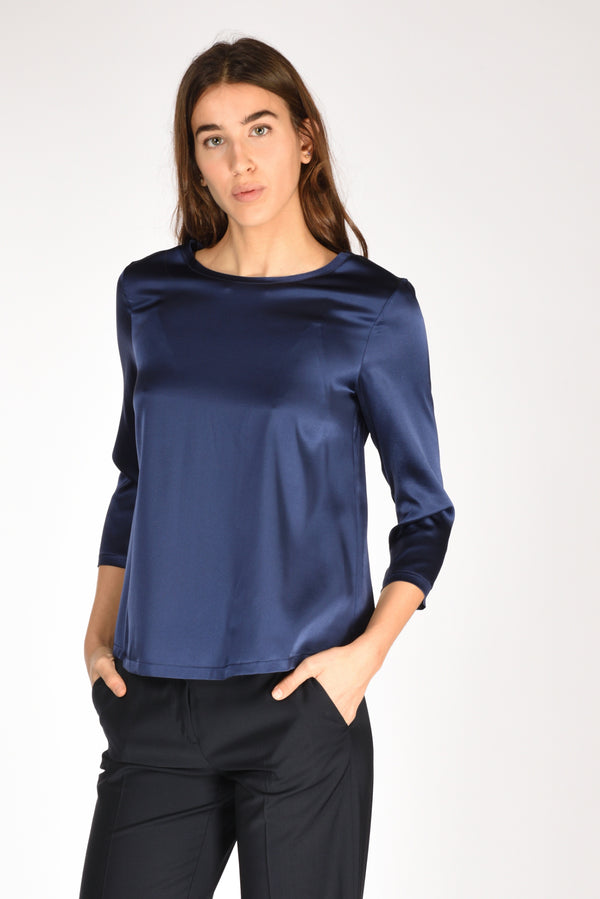 Shirt C Zero Tshirt Seta Blu Donna