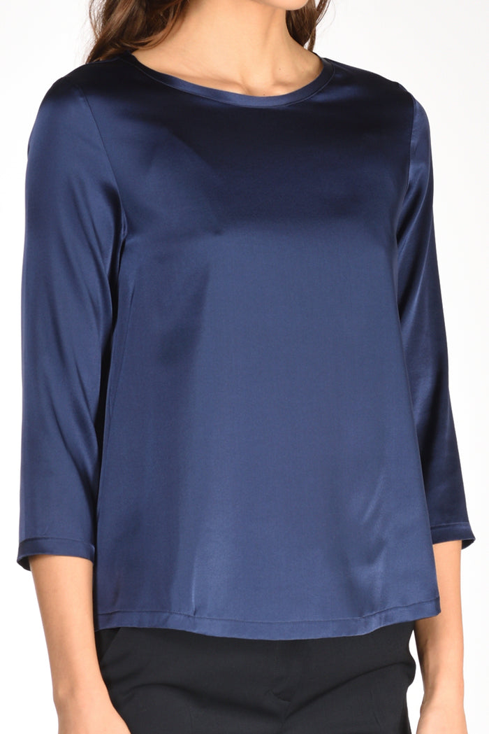 Shirt C Zero Tshirt Seta Blu Donna - 3