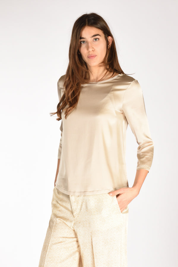 Shirt C Zero Tshirt Seta Beige Donna