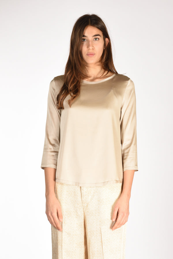 Shirt C Zero Tshirt Seta Beige Donna-2