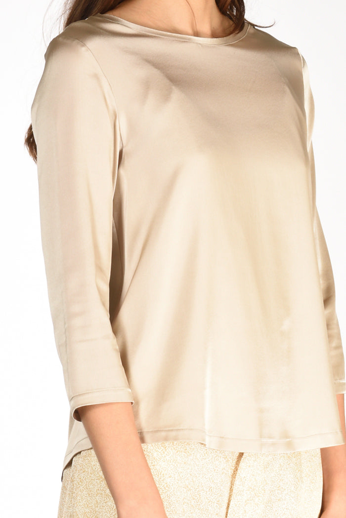 Shirt C Zero Tshirt Seta Beige Donna - 3