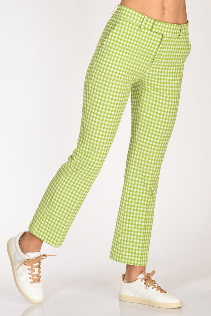 Berwich Pantalone Vichy Bianco/verde Donna - 1