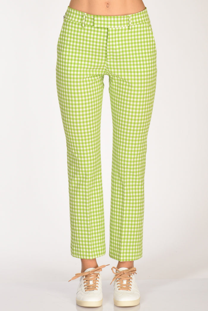 Berwich Pantalone Vichy Bianco/verde Donna - 3