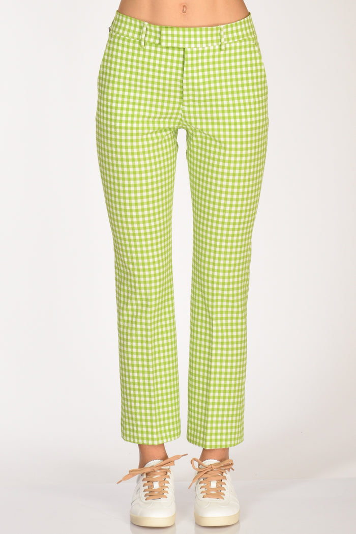 Berwich Pantalone Vichy Bianco/verde Donna - 4