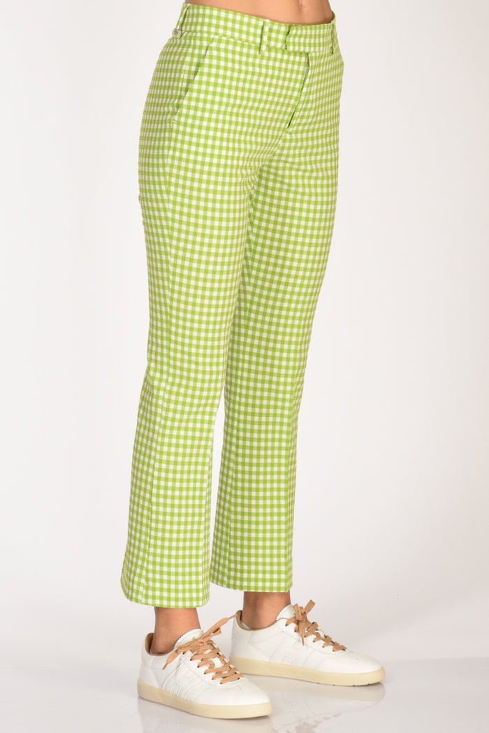 Berwich Pantalone Vichy Bianco/verde Donna - 5