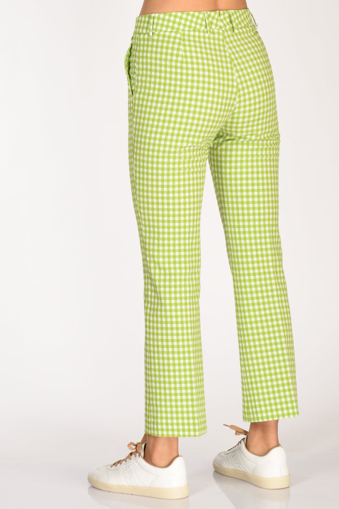 Berwich Pantalone Vichy Bianco/verde Donna - 7