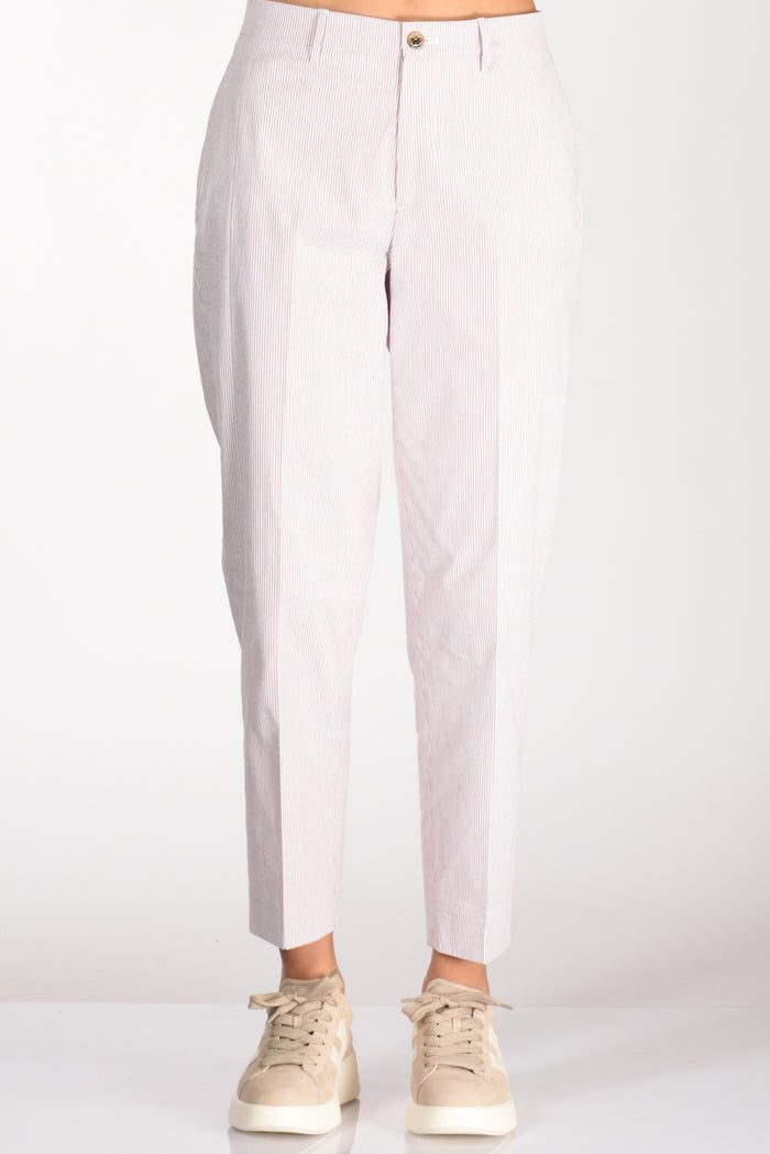 Berwich Pantalone Righe Bianco/marrone Donna - 3