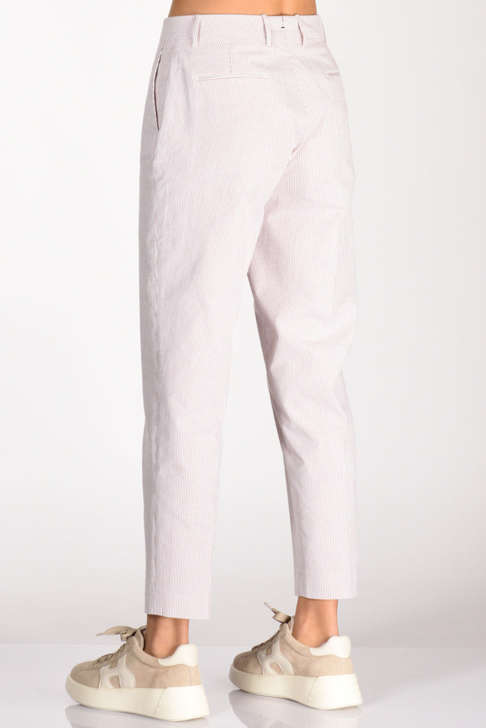 Berwich Pantalone Righe Bianco/marrone Donna - 6