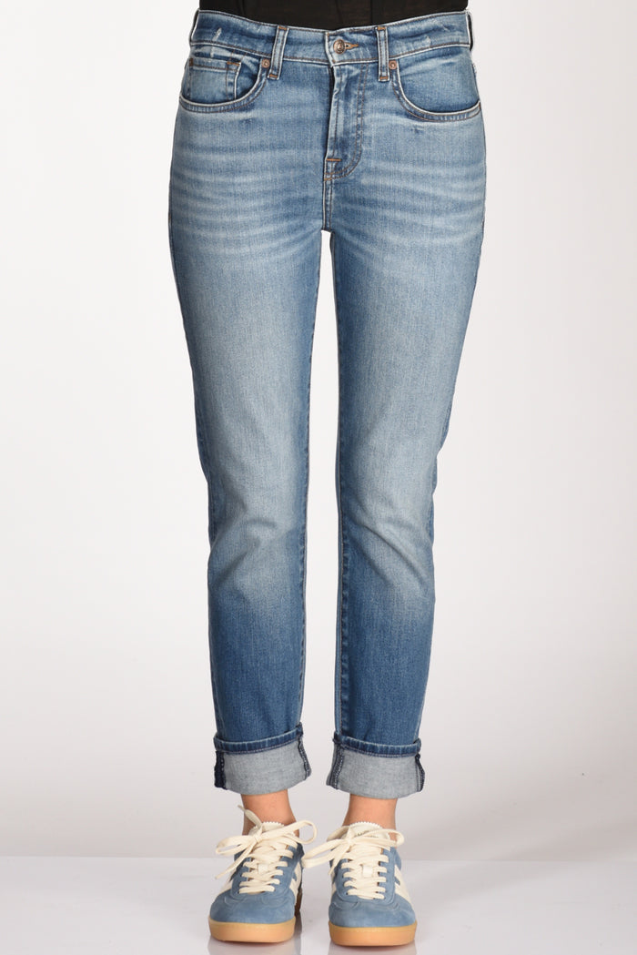 7 For All Mankind Jeans Skinny Blu Donna - 3