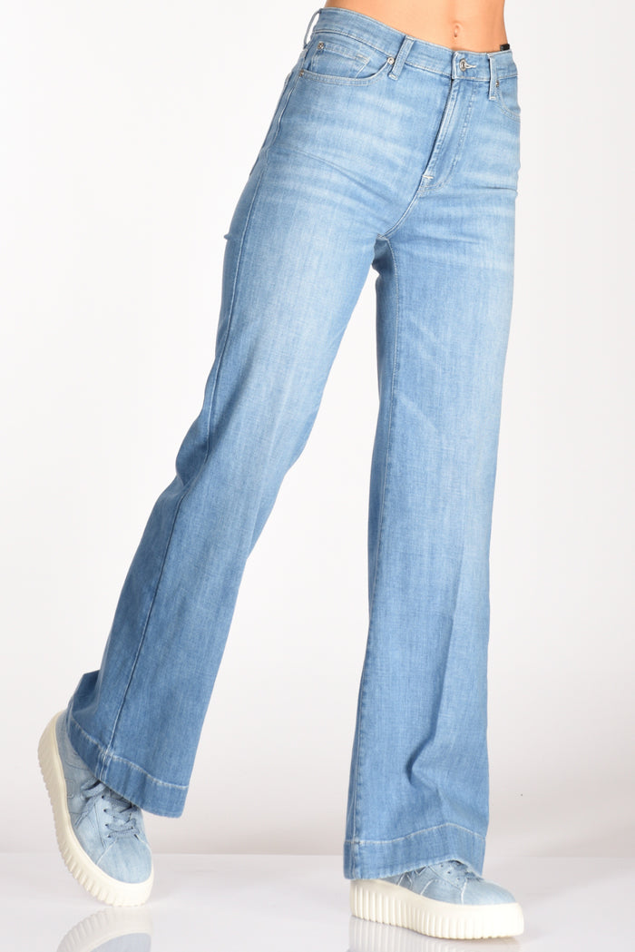 7 For All Mankind Jeans Dojo Blu Chiaro Donna - 1