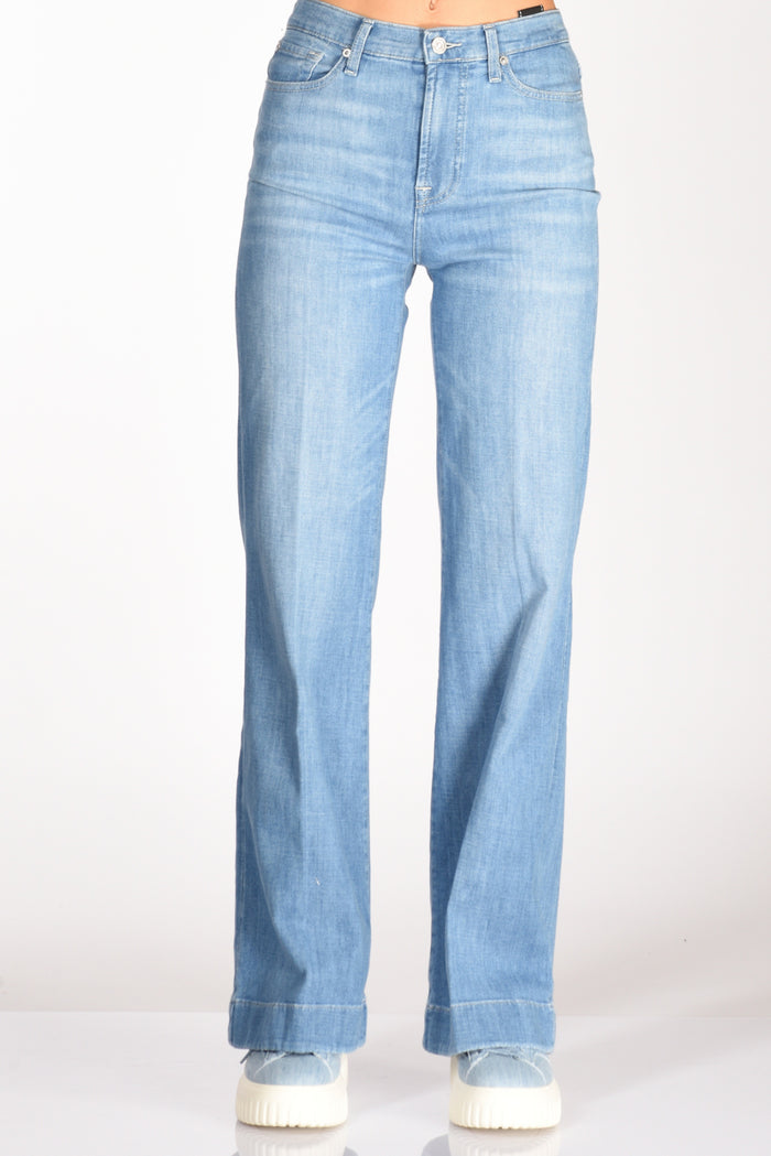 7 For All Mankind Jeans Dojo Blu Chiaro Donna - 3